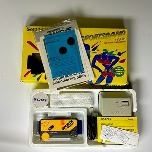1986 Sony Sportsband SRF-F1 Sports FM Stereo Receiver